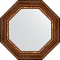 Зеркало Evoform Octagon 61х61 BY 7344 в багетной раме - Римская бронза 88 мм стекло