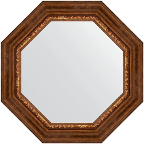 Зеркало Evoform Octagon 61х61 BY 7344 в багетной раме - Римская бронза 88 мм стекло