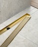 Душевой лоток Timo Drain System 90 DS230109/17 с решеткой Золото матовое
