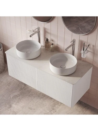 Столешница под раковину Iddis Optima Home 120 OPH12W1i89 цвет Светло-серый бетон