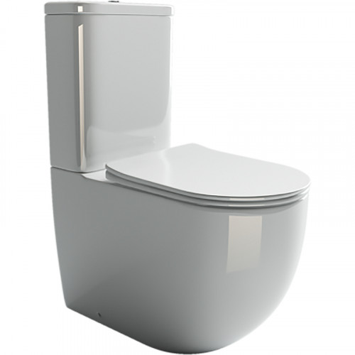 Унитаз компакт Ceramicanova Mia Rimless CN1801-B без бачка и с сиденьем Микролифт фаянс напольный