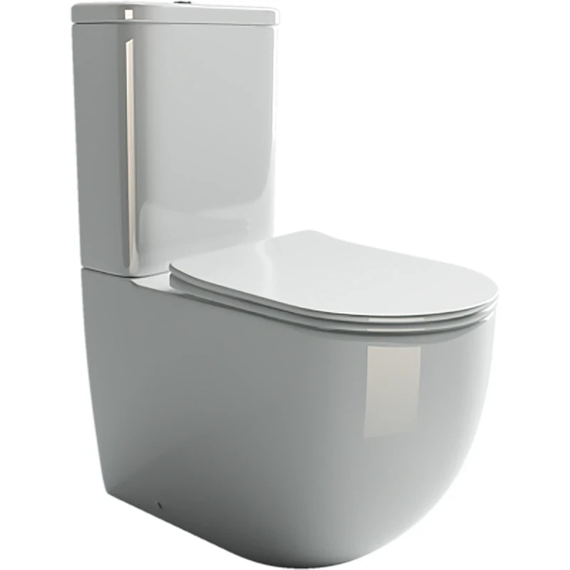 Унитаз компакт Ceramicanova Mia Rimless CN1801-B без бачка и с сиденьем Микролифт фаянс напольный