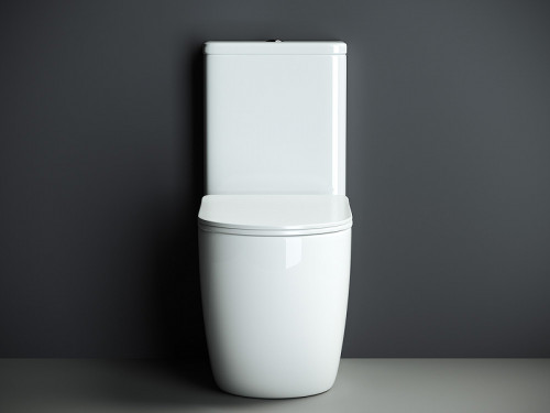 Унитаз компакт Ceramicanova Mia Rimless CN1801-B без бачка и с сиденьем Микролифт фаянс напольный