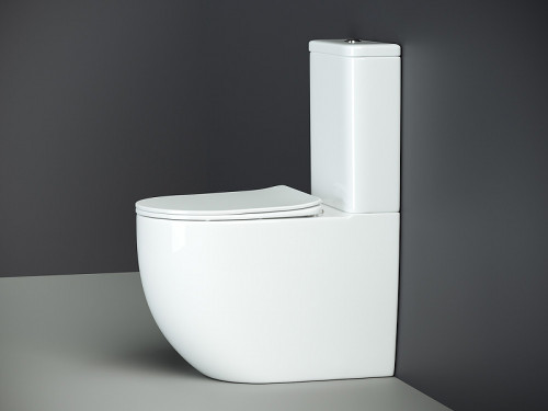 Унитаз компакт Ceramicanova Mia Rimless CN1801-B без бачка и с сиденьем Микролифт фаянс напольный