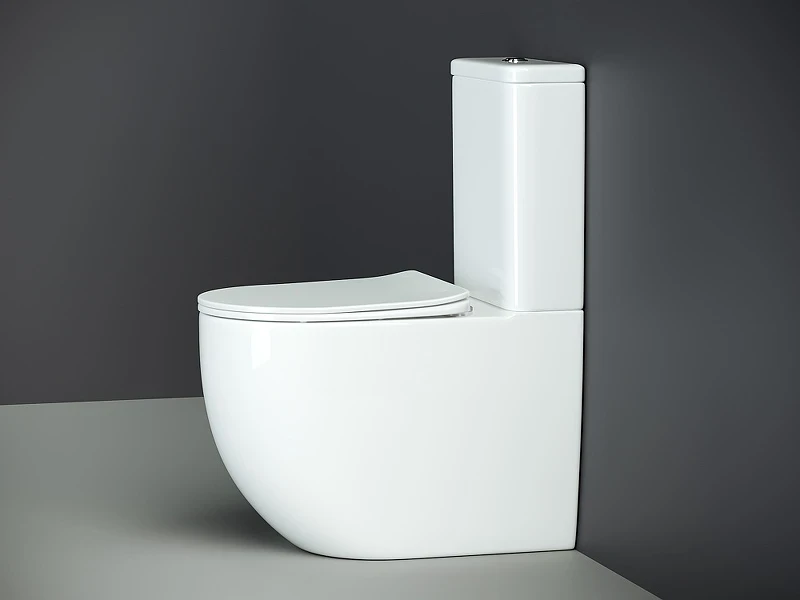 Унитаз компакт Ceramicanova Mia Rimless CN1801-B без бачка и с сиденьем Микролифт фаянс напольный