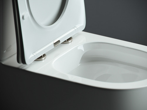 Унитаз компакт Ceramicanova Mia Rimless CN1801-B без бачка и с сиденьем Микролифт фаянс напольный