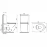 Унитаз компакт Ceramicanova Mia Rimless CN1801-B без бачка и с сиденьем Микролифт фаянс напольный