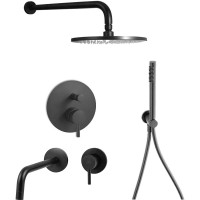 Комплект смесителей Paffoni Light KITLIG015NO006 Черный матовый латунь