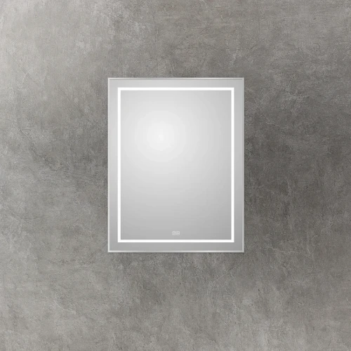 Зеркало BelBagno Kraft 70 SPC-KRAFT-700-900-LED-TCH-WARM с подсветкой Сатин с сенсорным выключателем и подогревом стекло
