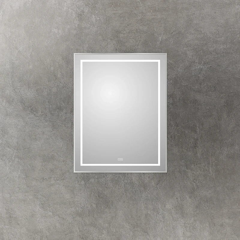 Зеркало BelBagno Kraft 70 SPC-KRAFT-700-900-LED-TCH-WARM с подсветкой Сатин с сенсорным выключателем и подогревом стекло
