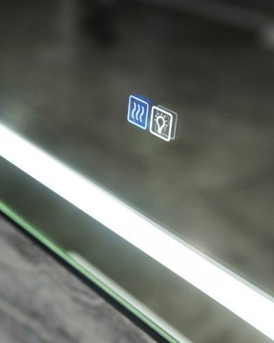 Зеркало BelBagno Kraft 70 SPC-KRAFT-700-900-LED-TCH-WARM с подсветкой Сатин с сенсорным выключателем и подогревом стекло