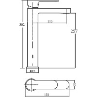 Смеситель для раковины Aquanet Passion AF300-11B 243294 Черный латунь