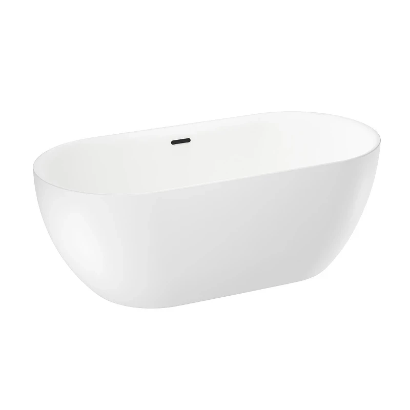Акриловая ванна Wellsee Chic Riviera 179х85 236803003 цвет Белый глянцевый Черный матовый