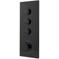 Душевая система Vincea Inspire VSFW-433TI4MB с термостатом Черная матовая латунь встраиваемый