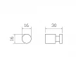 Крючок Wonzon & Woghand Easy WW-8105-1-MB цвет Черный матовый