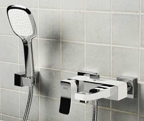 Смеситель для ванны WasserKRAFT Aller 1061W Белый Хром латунь на стену