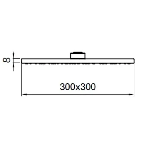 Верхний душ Webert AC1013015STEEL Хром нержавеющая сталь