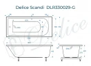 Ванна из искусственного камня Delice Scandi 180х70 DLR330029-G цвет Белый