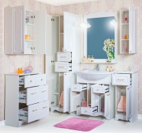 Подвесной шкаф Бриклаер Анна 32 R 4627125411533 Белый глянцевый МДФ / ЛДСП