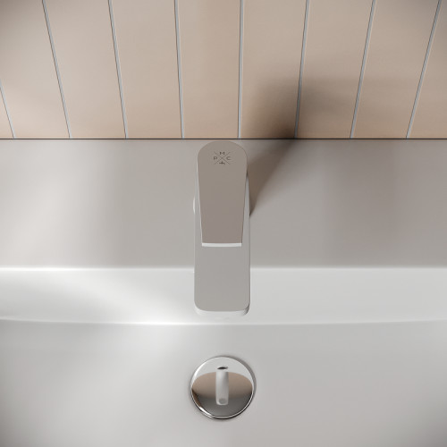 Смеситель для раковины Ростовская Мануфактура Сантехники PL7-001F цвет Белый