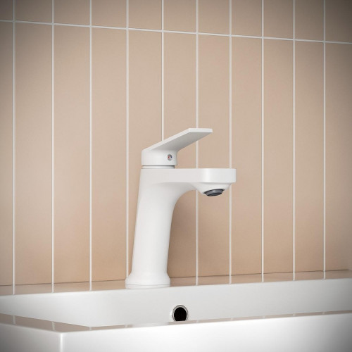 Смеситель для раковины Ростовская Мануфактура Сантехники PL7-001F цвет Белый