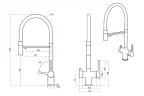 Смеситель для кухни Oulin OL - 8024 цвет Satin