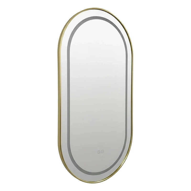 Зеркало Azario Джоли 50 АZ-LED012625 с подсветкой цвет Золото матовое с сенсорным выключателем