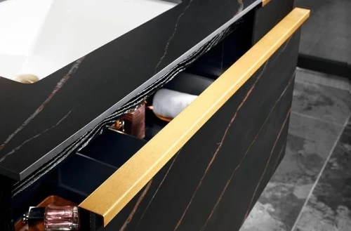 Тумба с раковиной Orans BC-V8106-1200 120 8106000 подвесная Black МДФ / ЛДСП