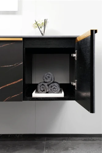 Тумба с раковиной Orans BC-V8106-1200 120 8106000 подвесная Black МДФ / ЛДСП