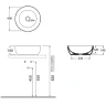 Раковина-чаша Azzurra Elegance Circle 40 ELLA040140C0BI/(ECI40 bi)*0 Белая