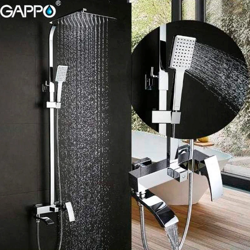 Душевая система Gappo G07 G2407-11 Хром латунь на стену