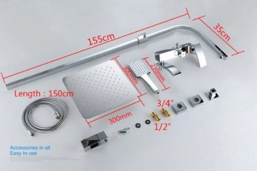 Душевая система Gappo G07 G2407-11 Хром латунь на стену
