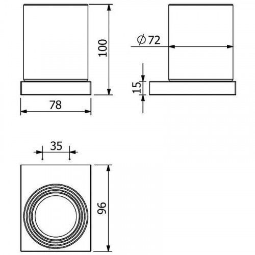 Стакан для зубных щеток Kludi Vela C 3197553 Белый матовый