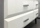 Тумба с раковиной Comforty Империя 120 00-00013788 Белая глянцевая Графит МДФ / ЛДСП