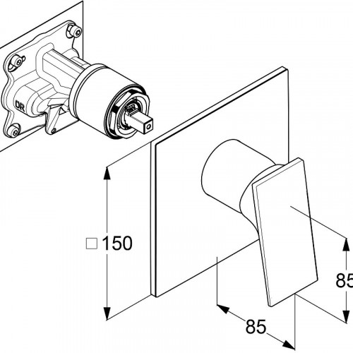 Смеситель для душа Kludi Decus 547555375 Белый матовый