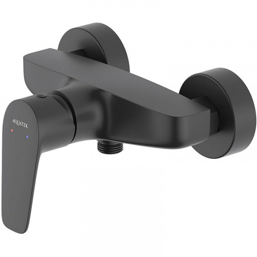 Смеситель для душа Aquatek Бетта AQ1160MB Черный матовый латунь на стену