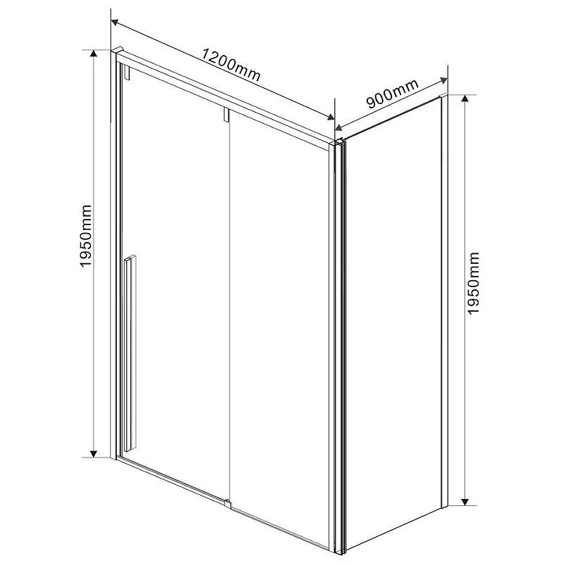 Душевой уголок Vincea Lugano 120x90 VSR-1L9012CLGM-1 профиль Вороненая сталь стекло прозрачное