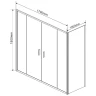 Душевой уголок Vincea Garda 170x100 VSR-1G21017CLG профиль Брашированное золото стекло прозрачное