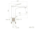 Смеситель для раковины Knotlor Vigor KN-70/BL цвет Черный матовый