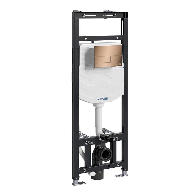 Инсталляция WasserKRAFT Alme 15TLT.010.ME.RG04 для унитаза с клавишей смыва цвет Розовое золото