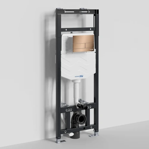 Инсталляция WasserKRAFT Alme 15TLT.010.ME.RG04 для унитаза с клавишей смыва цвет Розовое золото