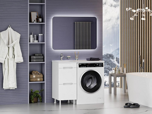 Тумба под раковину Misty Байкал 100 Э-Бай06040-022Я Белая