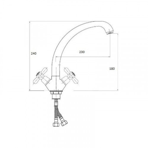 Смеситель для кухни D-Lin D156825 цвет  Хром