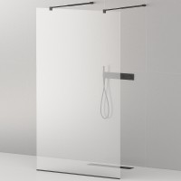 Душевая перегородка Cezares Liberta 100 LIBERTA-L-2-100-C-NERO профиль Черный матовый стекло прозрачное
