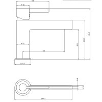 Смеситель для раковины beWash Incanto BVMM1BS238 Черный матовый Розовое золото латунь