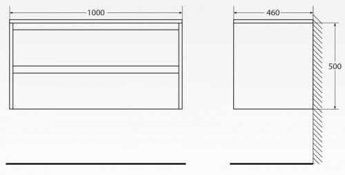 Тумба под раковину BelBagno Kraft 100 KRAFT-1000-2C-SO-RNN подвесная Натуральный дуб Небраска МДФ / ЛДСП