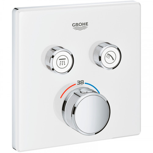 Смеситель для душа Grohe Grohtherm SmartControl 29156LS0 с термостатом Белая луна латунь встраиваемый