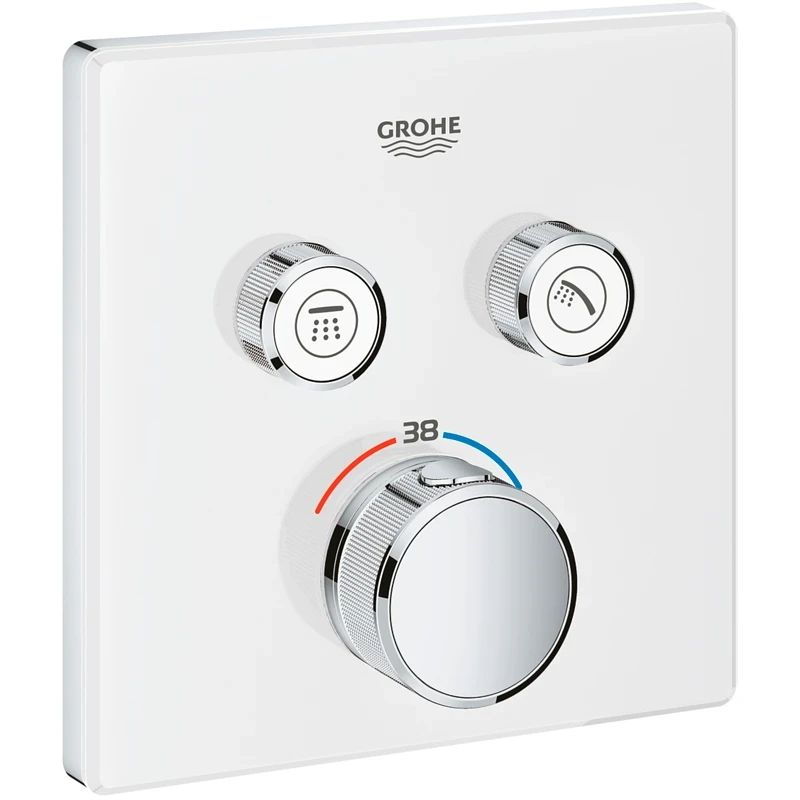 Смеситель для душа Grohe Grohtherm SmartControl 29156LS0 с термостатом Белая луна латунь встраиваемый
