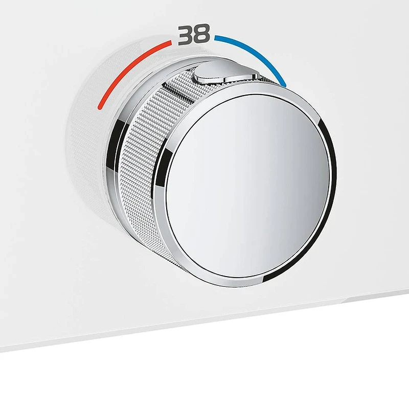 Смеситель для душа Grohe Grohtherm SmartControl 29156LS0 с термостатом Белая луна латунь встраиваемый