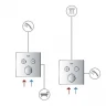 Смеситель для душа Grohe Grohtherm SmartControl 29156LS0 с термостатом Белая луна латунь встраиваемый